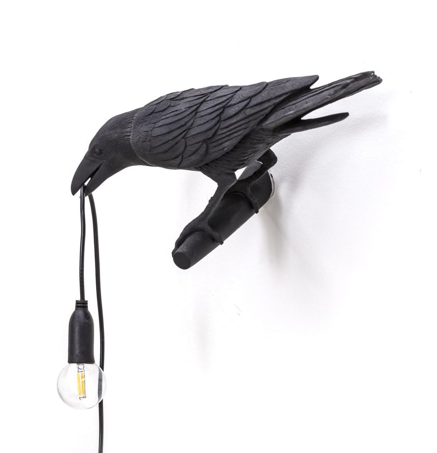 Светильник Bird Lamp Looking Left, черный Seletti 14737 - Вид №4