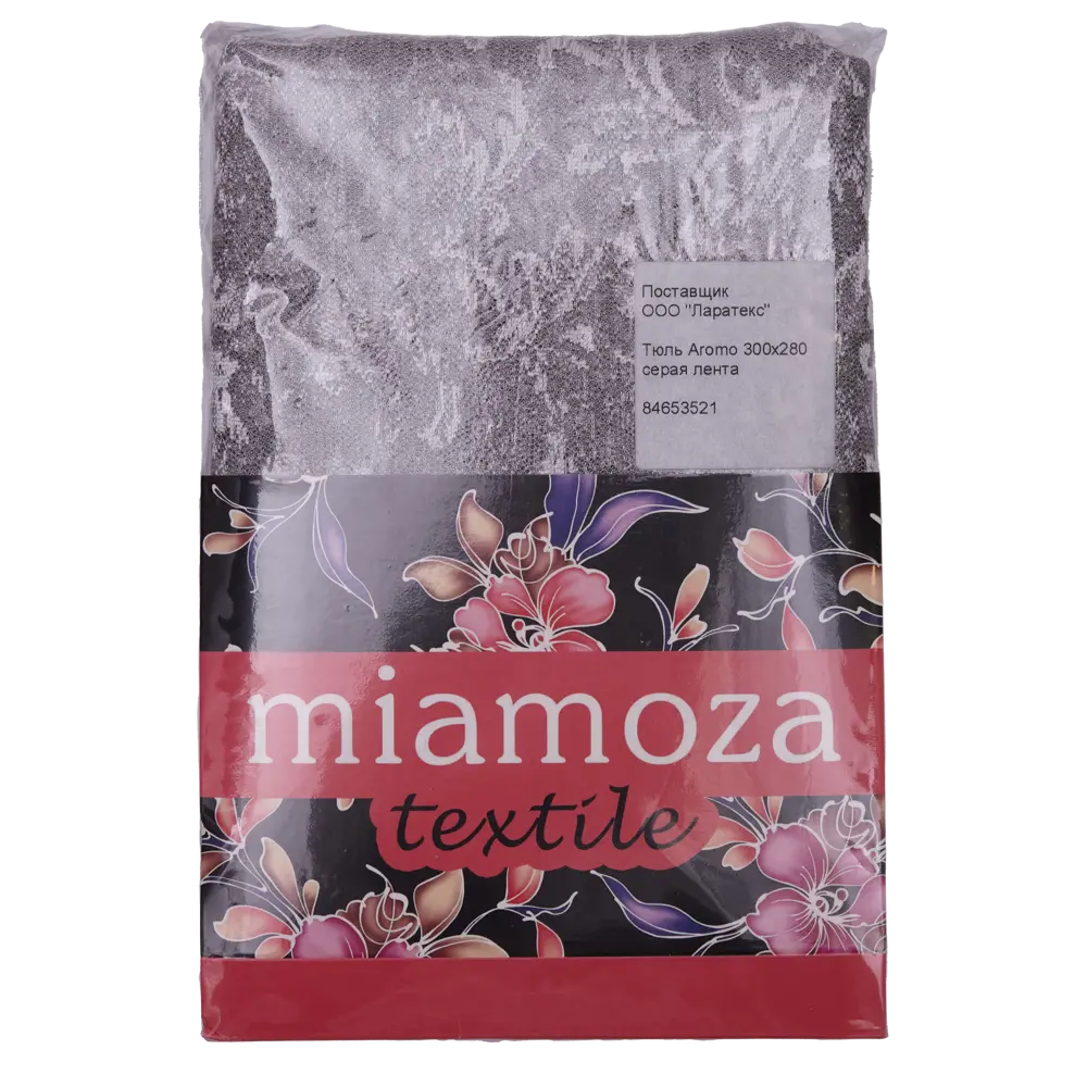 Тюль на ленте Aromo 300x280 см цвет серый MIAMOZA STLM-2149564 - Вид №6