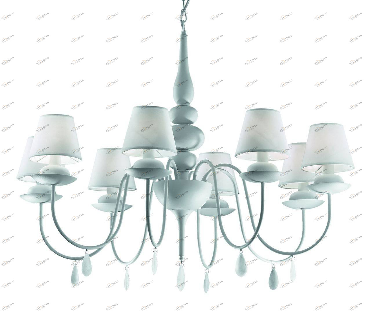 Люстра дизайнерская Lessons белый дуб Blanche SP8 IDEAL LUX ДИЗАЙНЕРСКИЕ 057260 Белый 