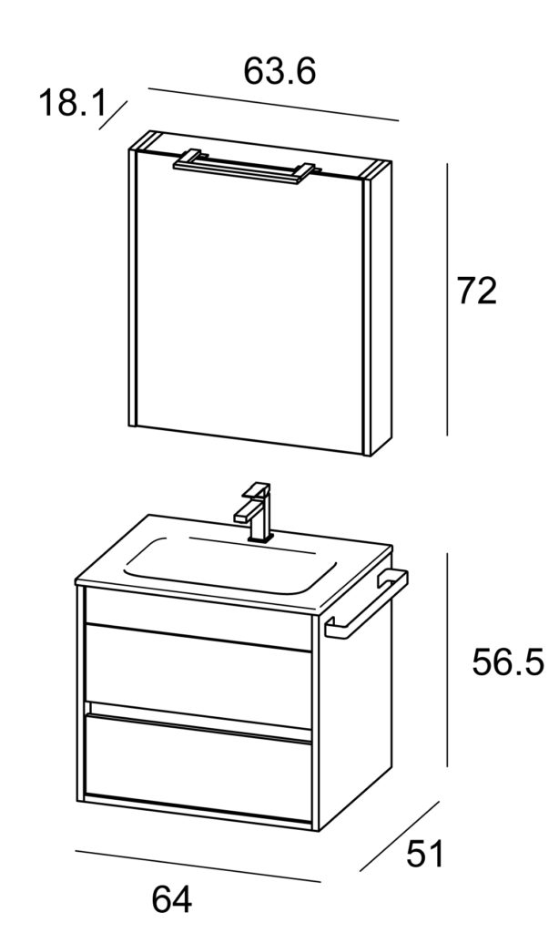 Duetto – 02 Mastella  Duetto  Комплект мебели для ванной - Вид №3