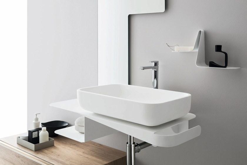 ARBLU Консольная раковина одинарная подвесная из металла Tulip sun-id-1499217 - Вид №2