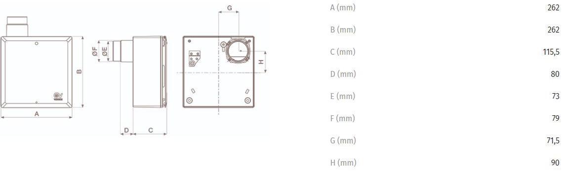 Vortice Центробежный аспиратор Vort quadro evo 11526 - Вид №5