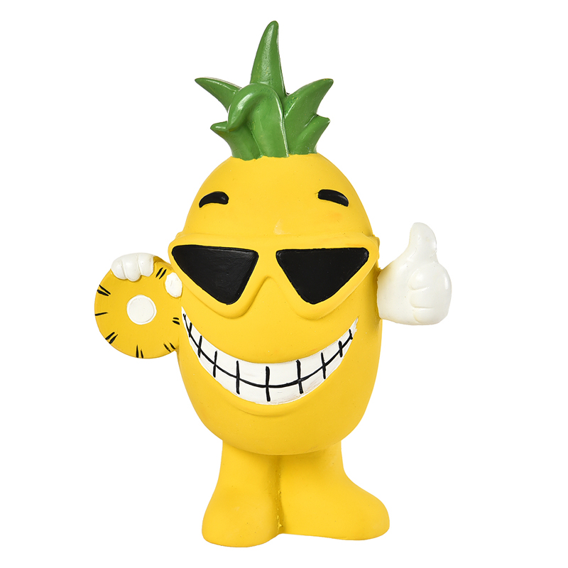 ПР0050077 Игрушка для собак Ананас с пищалкой 18см латекс Foxie 