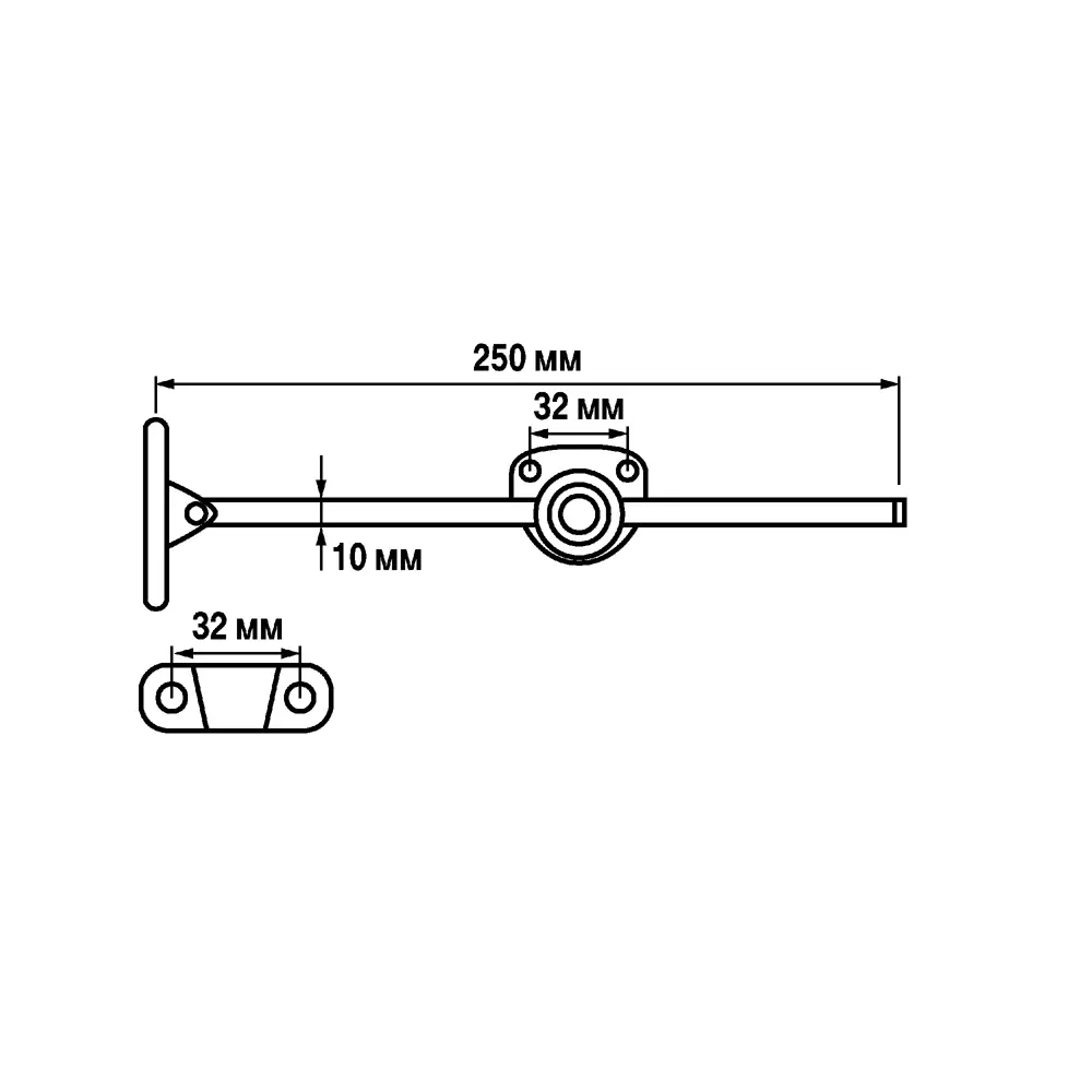 Кронштейн мебельный барный 0.2 мм цвет серый Santreyd STLM-2012859 - Вид №3