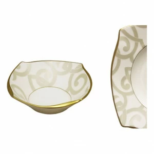 Салатники фарфоровые 6 шт бело-золотые "Грегори" NARUMI ГРЕГОРИ 00-3946679 Белый;золото