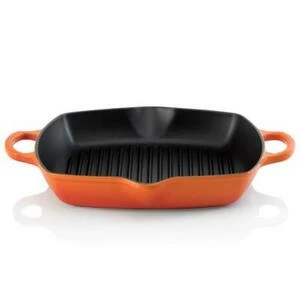 Сковорода-гриль чугунная Le Creuset, квадратная, 30 см, оранжевая