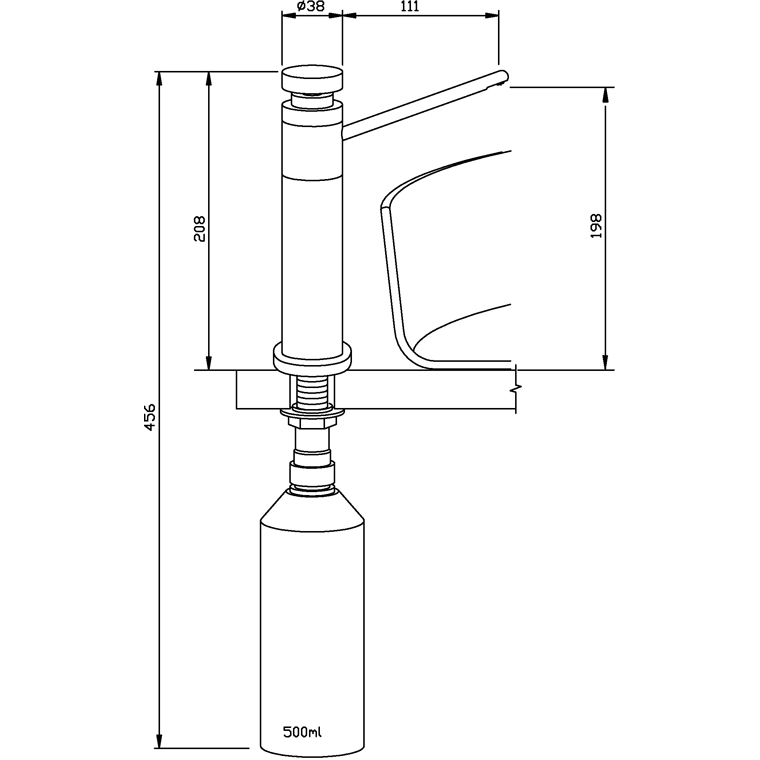 931371 Настольный дозатор мыла из нержавеющей стали WP192-3 WAGNER_EWAR A-LINE Wagner Ewar  - Вид №1