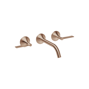 VAIA Смеситель для раковины настенный без донного клапана - Матовая бронза
