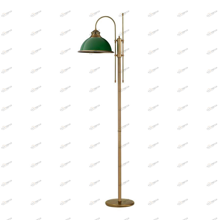Торшер со стеклянным плафоном зеленый Lido LID-LS-1(P)GR KUTEK LIDO 00-3948907 Зеленый;золото 