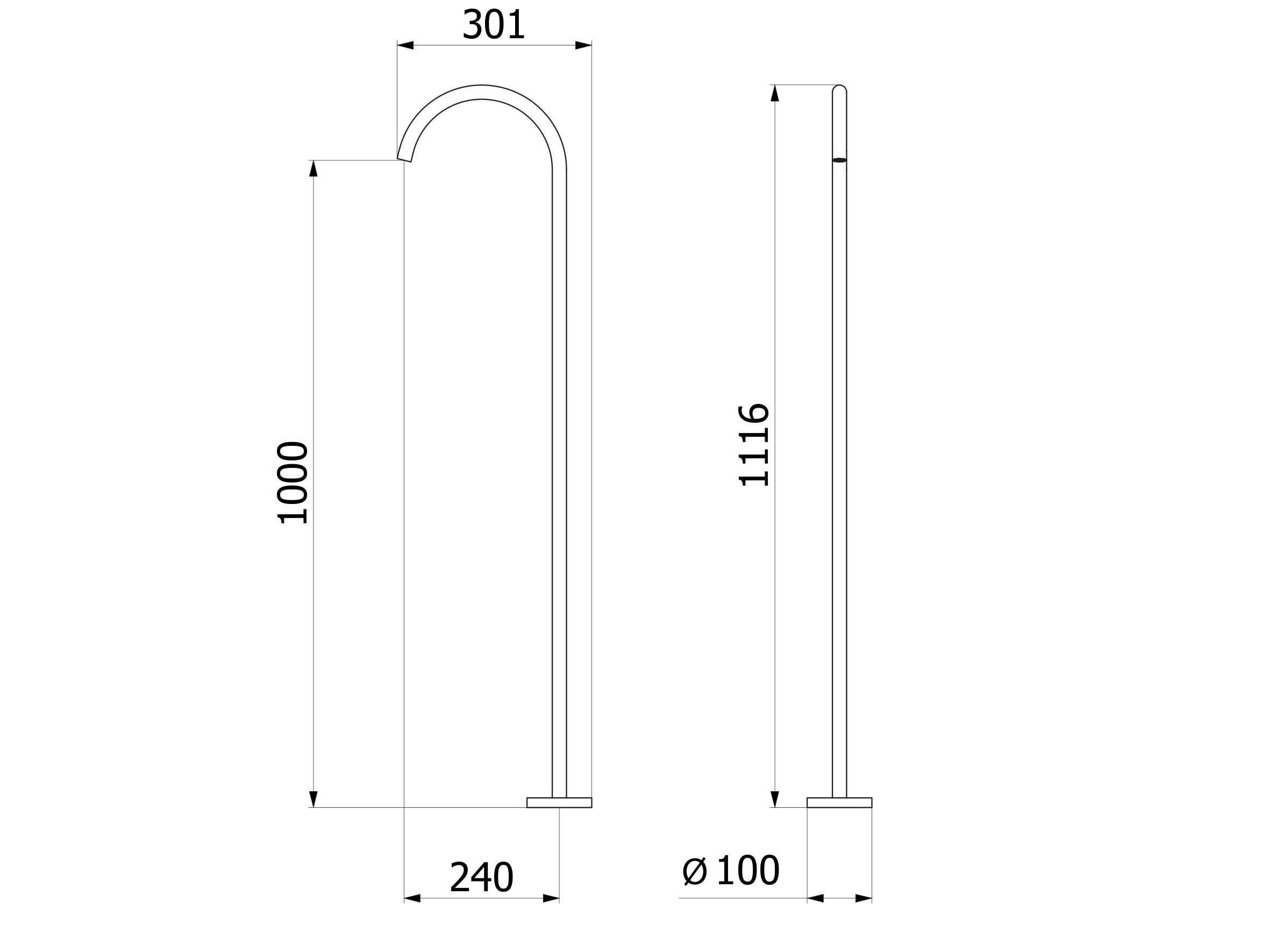 Стальной напольный дозирующий носик для умывальника IB торт ARCH-00145958 - Вид №2