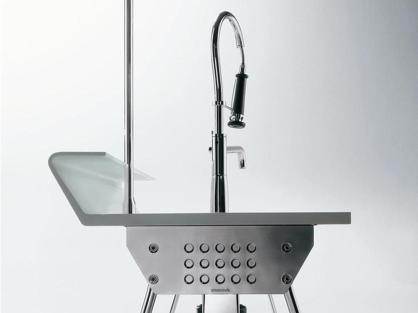 ERNESTOMEDA Кухня с Corian® и столешницей из нержавеющей стали Solaris sun-id-1358353 - Вид №3