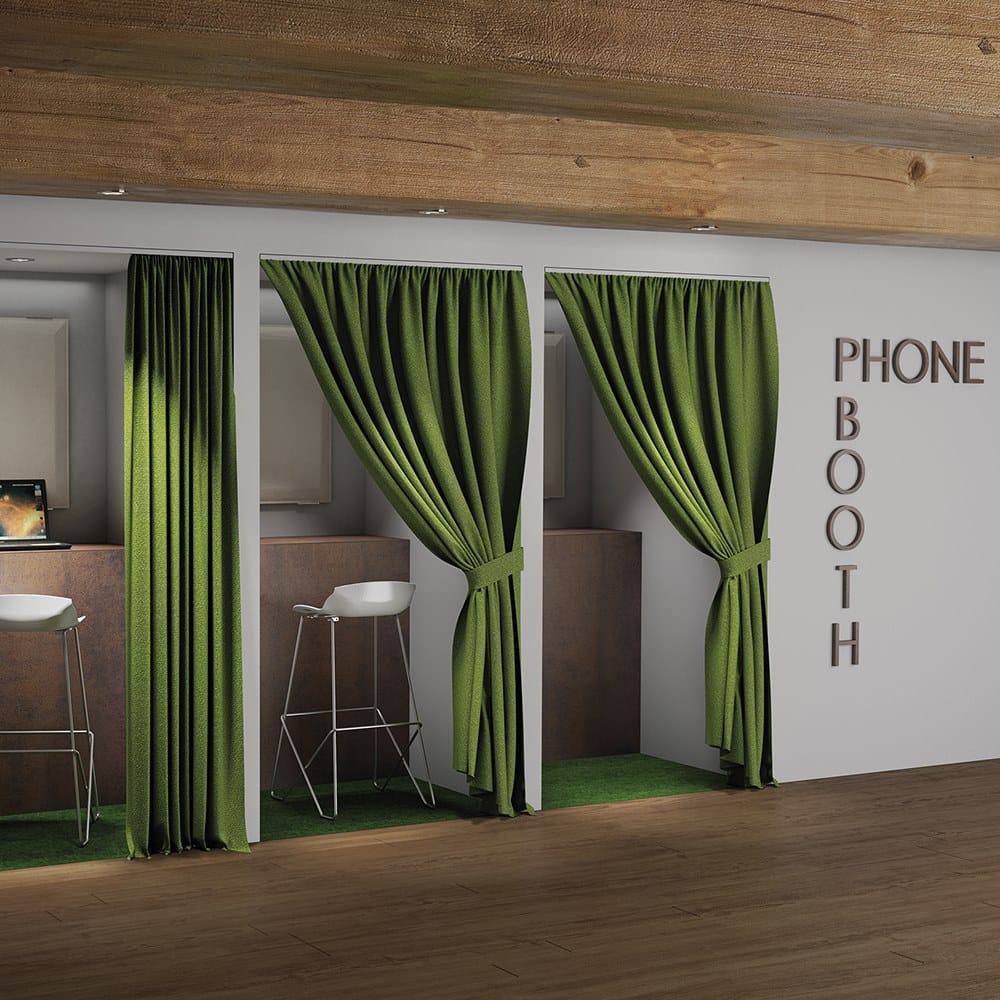 Акустическая ткань сплошной цвет букле ткань Caimi Brevetti SNOWCURTAINS ARCH-00060405 - Вид №3