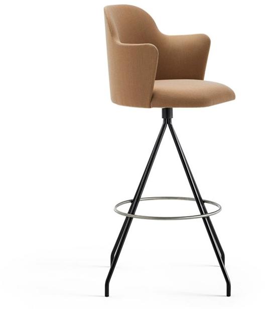 Viccarbe Табурет на козлах из ткани с подлокотниками Aleta sun-id-1501050 - Вид №1