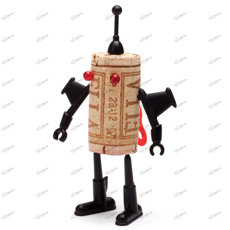 Декор для винной пробки robots Юри MONKEY BUSINESS ДИЗАЙНЕРСКИЕ 00-3862915 Черный 