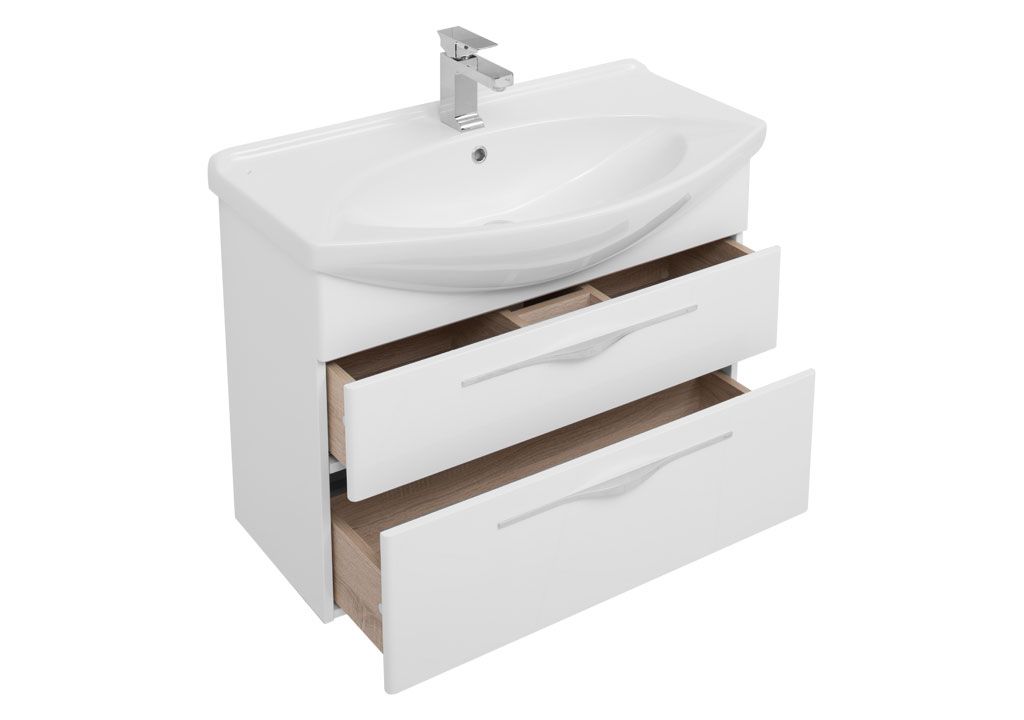 Тумба с раковиной Aquanet Ирвин 85 белый 0020397200175448 - Вид №3