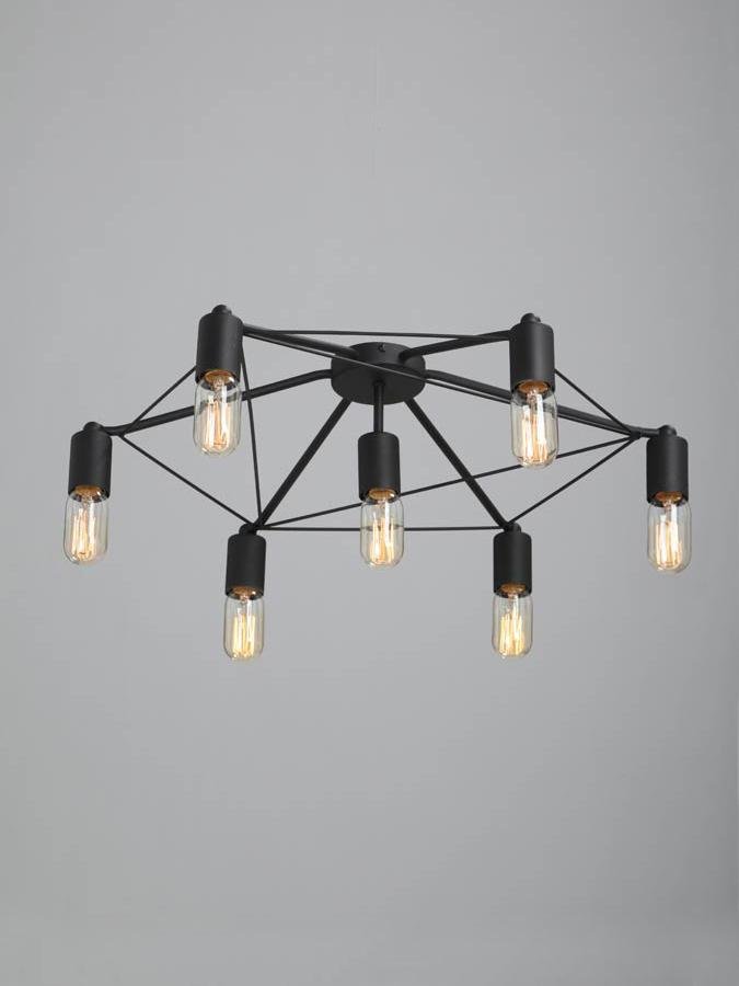 Потолочная люстра Vitaluce V4448-1/7PL VITALUCE ДИЗАЙНЕРСКИЕ 194247 Черный  - Вид №1
