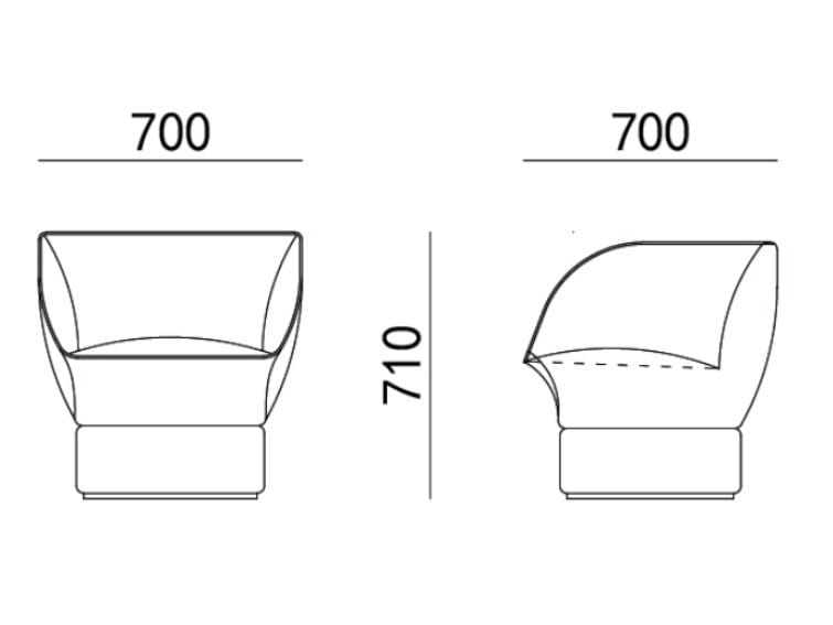 Ткань поворотный стул с подлокотниками HC28 maison CALA ARCH-00114132 - Вид №2