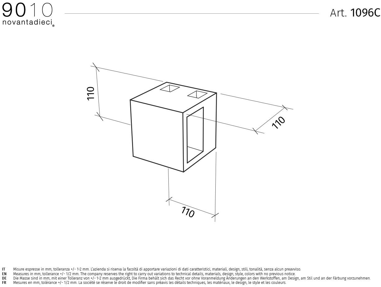 9010 novantadieci Настенный светильник для улицы Led из бетали® sun-id-1374119 - Вид №3