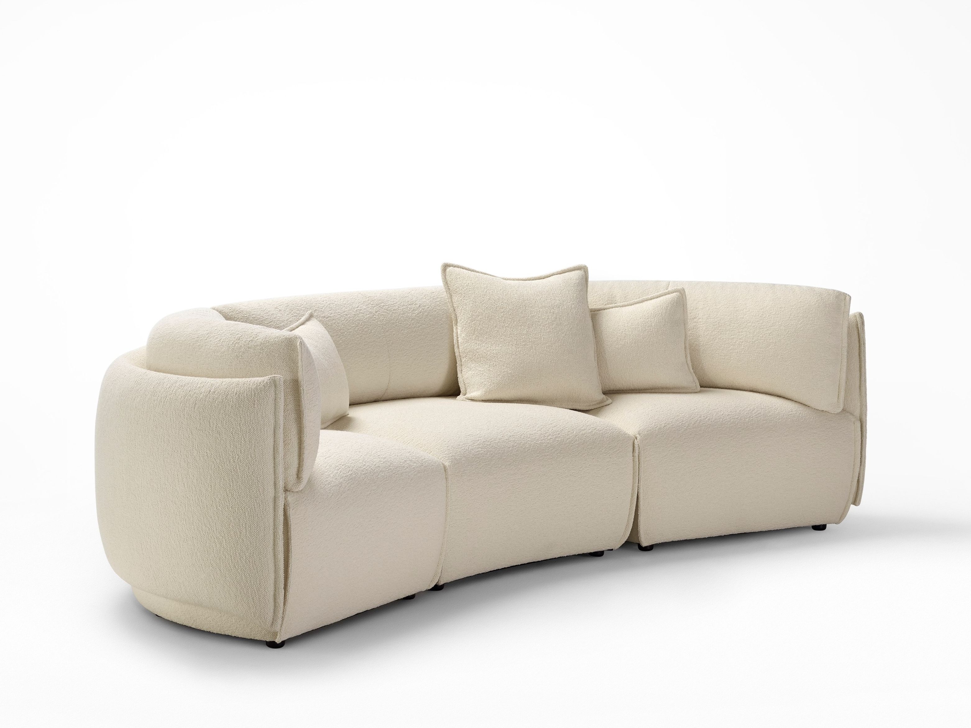 3-местный изогнутый тканевый диван Ross Gardam Hearth ARCH-00097453 - Вид №3