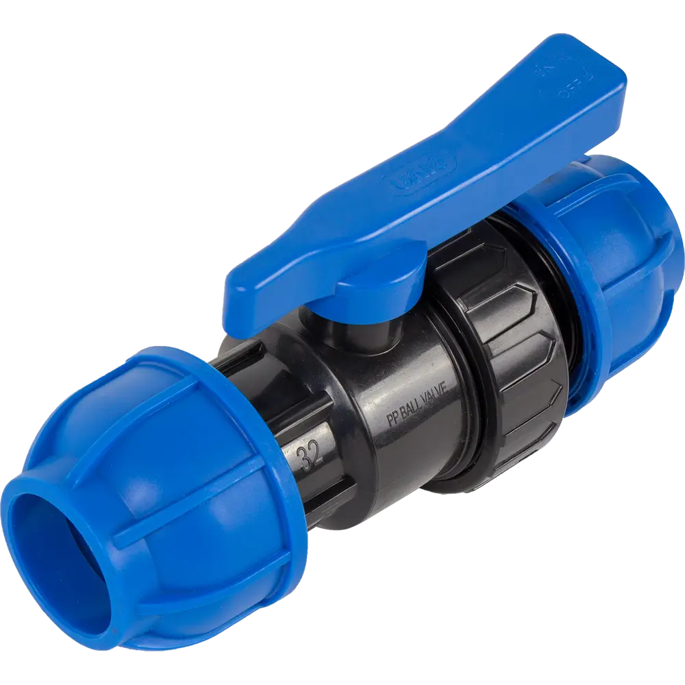 Кран ПНД ø32х32 мм обжимной полиэтилен UNIO STLM-2016919