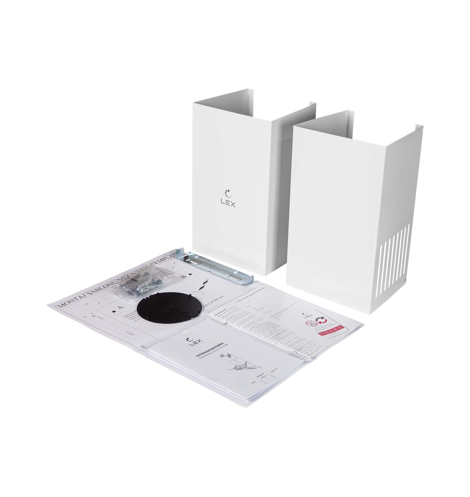 9919448 Вытяжка наклонная LEX MIRA 600 белый/белый STDN-0017284 - Вид №6