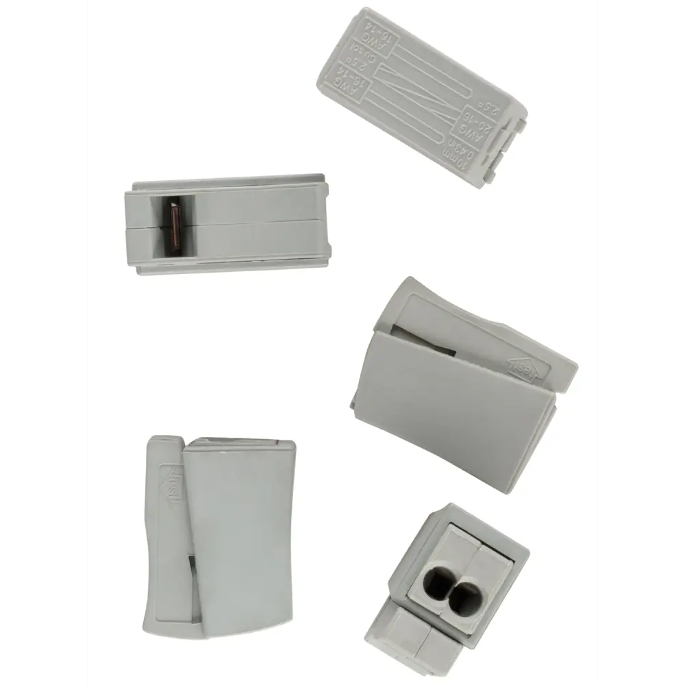 84509777 Клеммы соединительные монтажные Duwi СМК 224-112 2-проводные 1,0-2,5X2/0,5-2,5мм² серые 5шт 26735 5 STLM-1118068  - Вид №5