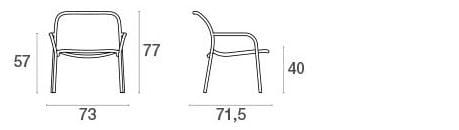 Штабелируемое садовое кресло с подлокотниками emu двор ARCH-00075552 - Вид №5
