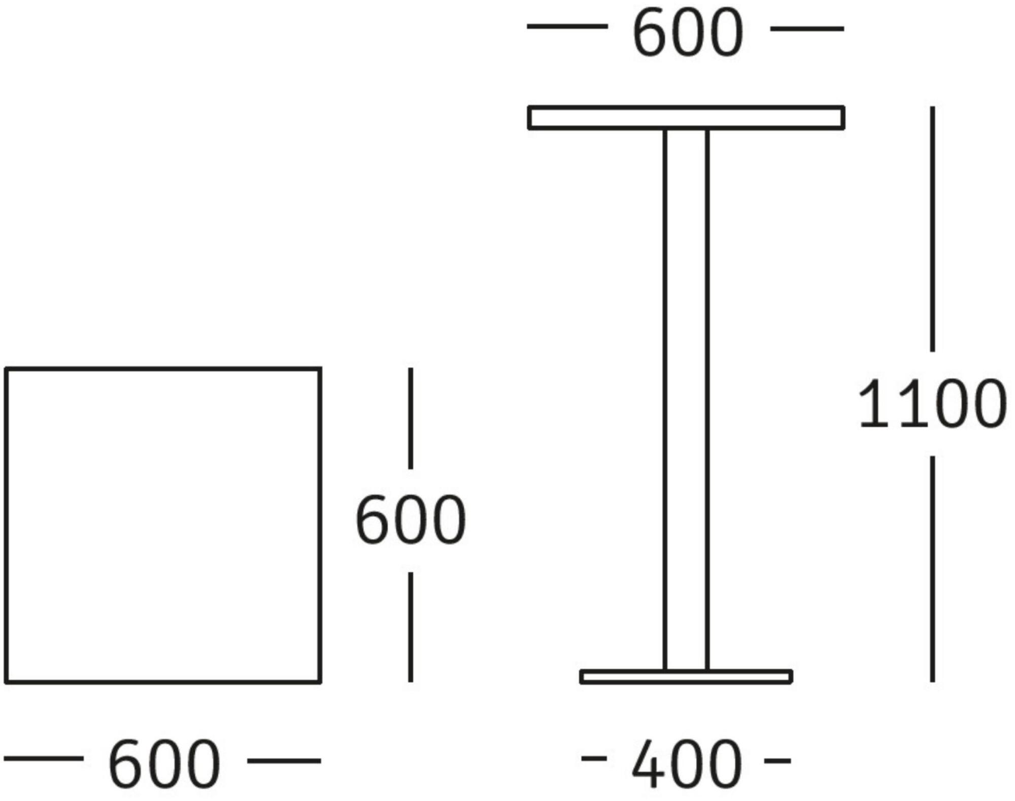ROSSIN Стол высокий квадратный в мдф Aris sun-id-1493647 - Вид №2