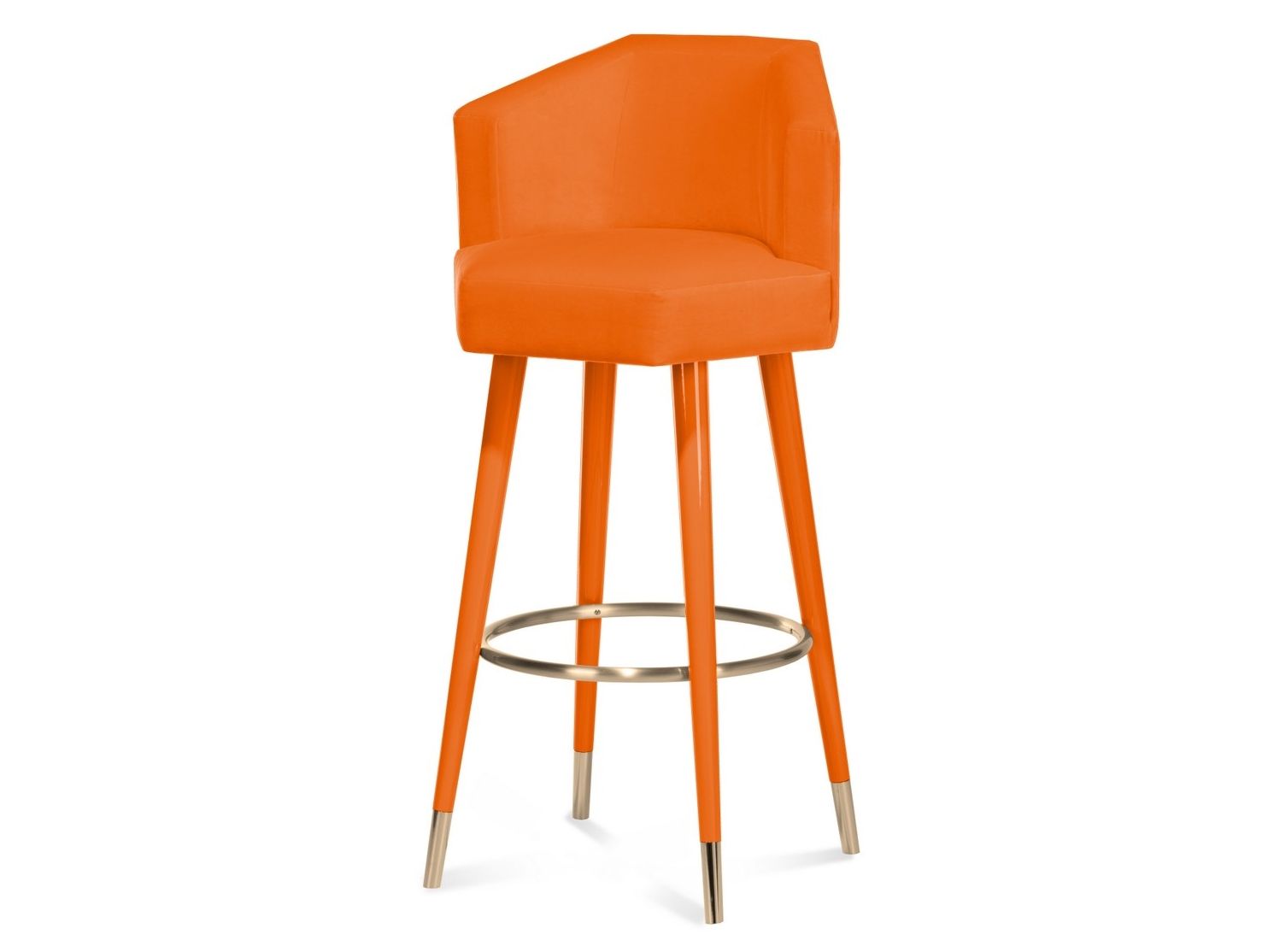 Бархатный барный стул с подставкой для ног ROYAL STRANGER BEELICIOUS ARCH-00049081 - Вид №1