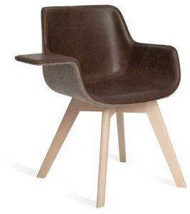 Real Piel Мягкое кресло с подлокотниками и полкой для журналов