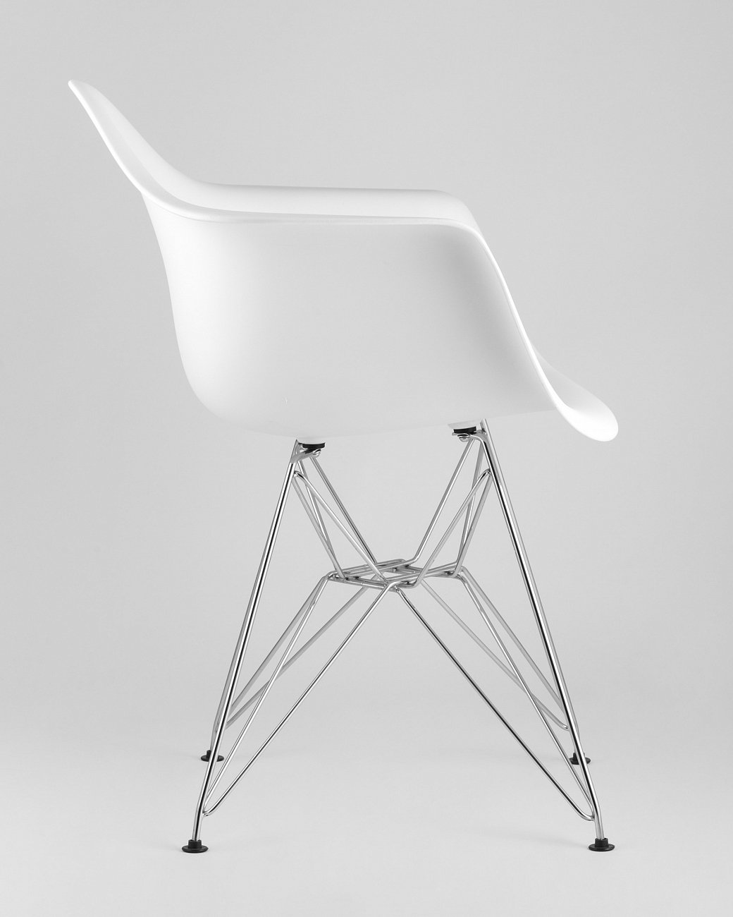 Кресло белое пластиковое с металлическими ножками Eames EAMES EAMES DAR 00-3881991 Белый  - Вид №2