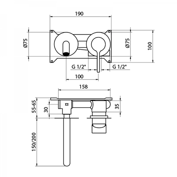 Смеситель для раковины AXIS GRB MIXERS 74537740 - Вид №1