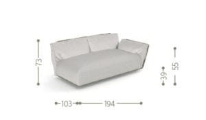 Ткань сад диван Talenti Шах ARCH-00116085 - Вид №7