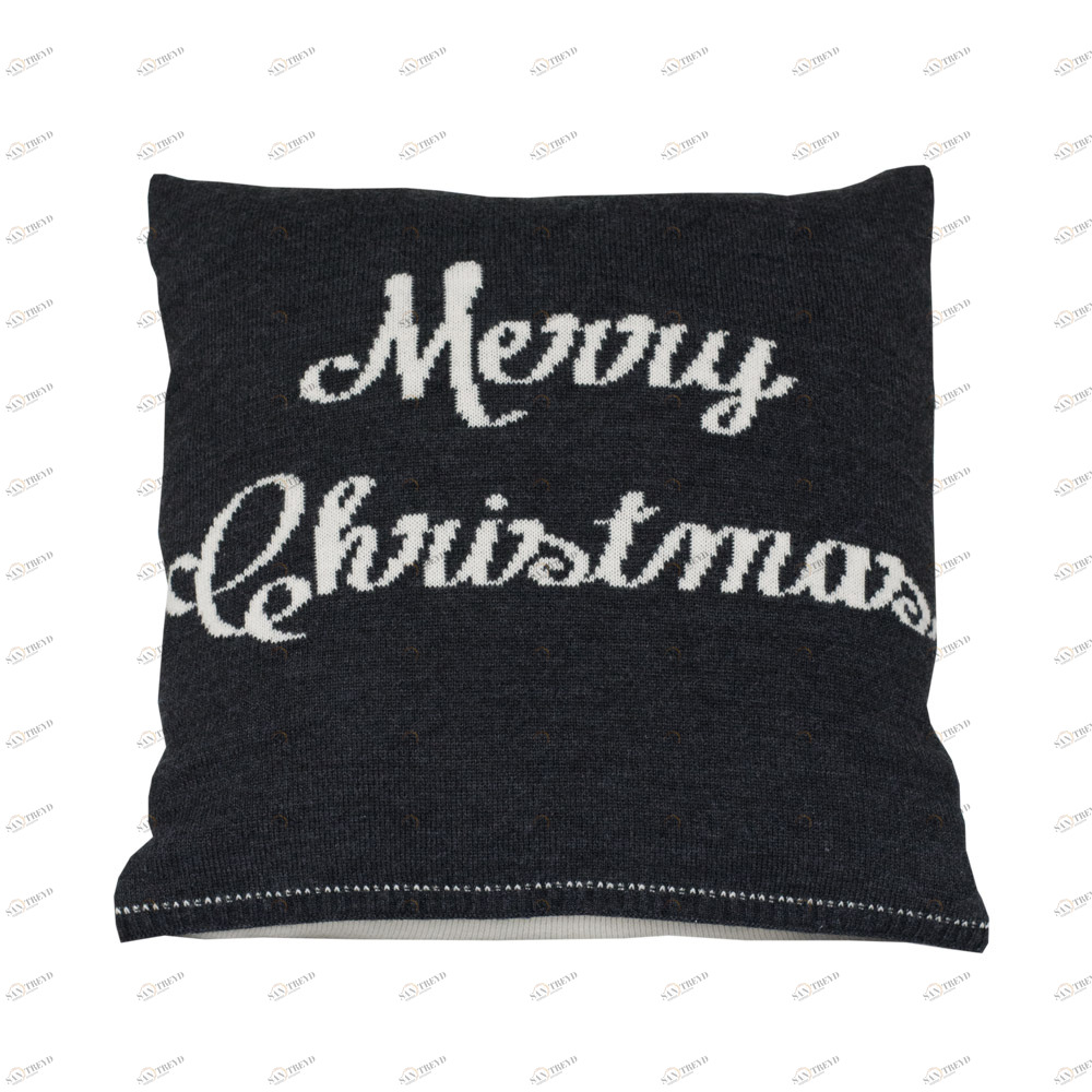 Подушка MERRY CHRISTMAS APERO НАДПИСИ, НОВЫЙ ГОД 030112 Черный 