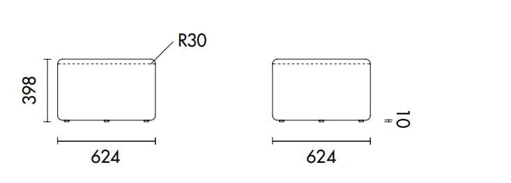 Круглый пуф из ткани Grado Design Geometry ARCH-00039136 - Вид №3