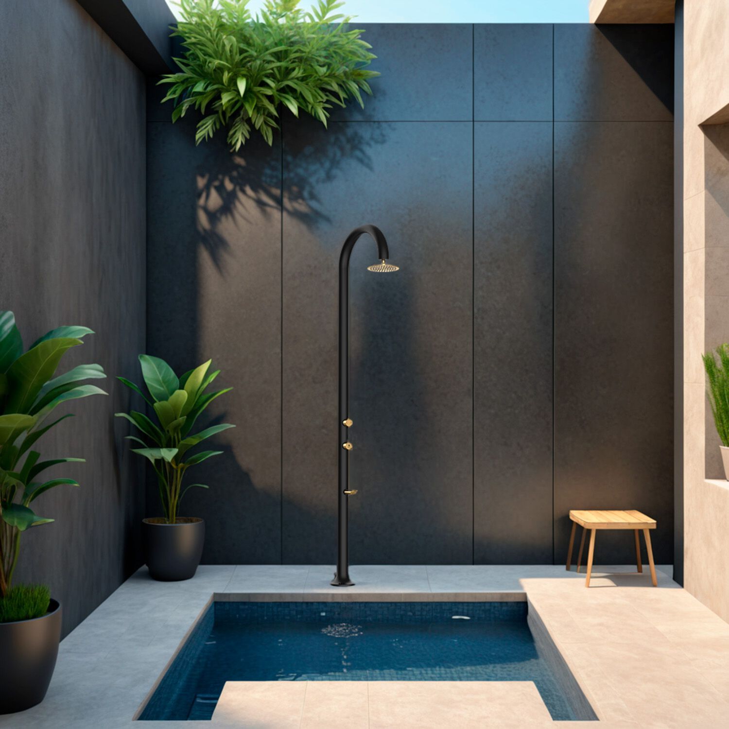 Алюминиевый душ на открытом воздухе с душем SINED LUNA ARCH-00061814 - Вид №8