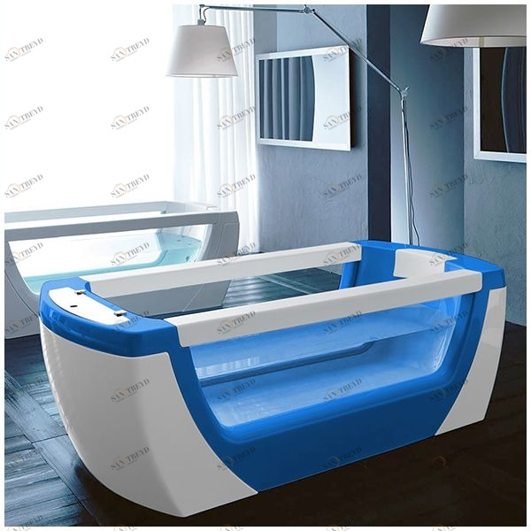 Ванна Gruppo treesse Vision VTL-V1381-G голубая стеклянная прозрачная VTLV1381G