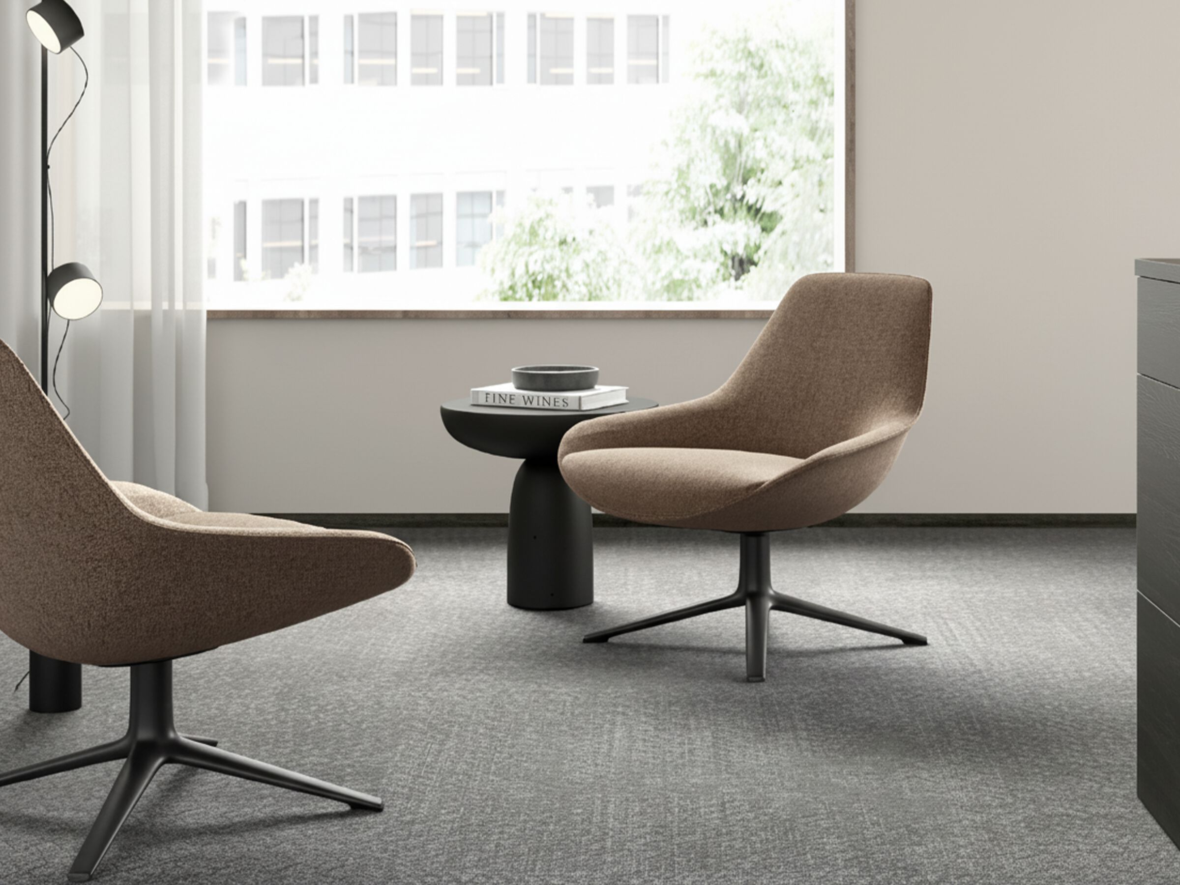 Тканевое вращающееся кресло с подлокотниками WORKSPACE KANSAS ARCH-00151160 - Вид №1