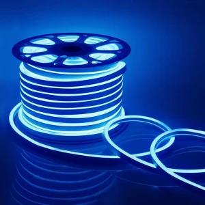 Светодиодная неоновая лента Apeyron для уличной подсветки 17-35 120 диод 5.5 Вт 220 В 80 мм IP65 50 м синий свет