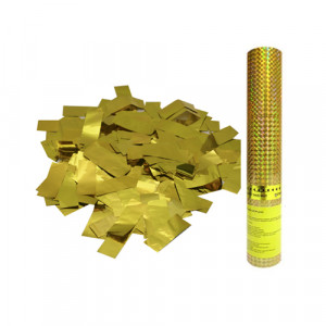 109881 Пневмохлопушка в пластиковой тубе AC 30 см Золотое конфетти Патибум