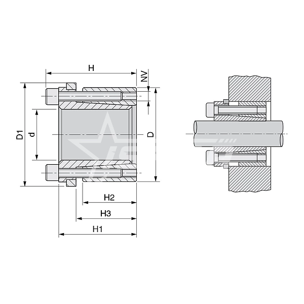IS3469 Зажимная втулка KLDB055 ISKRA  - Вид №2