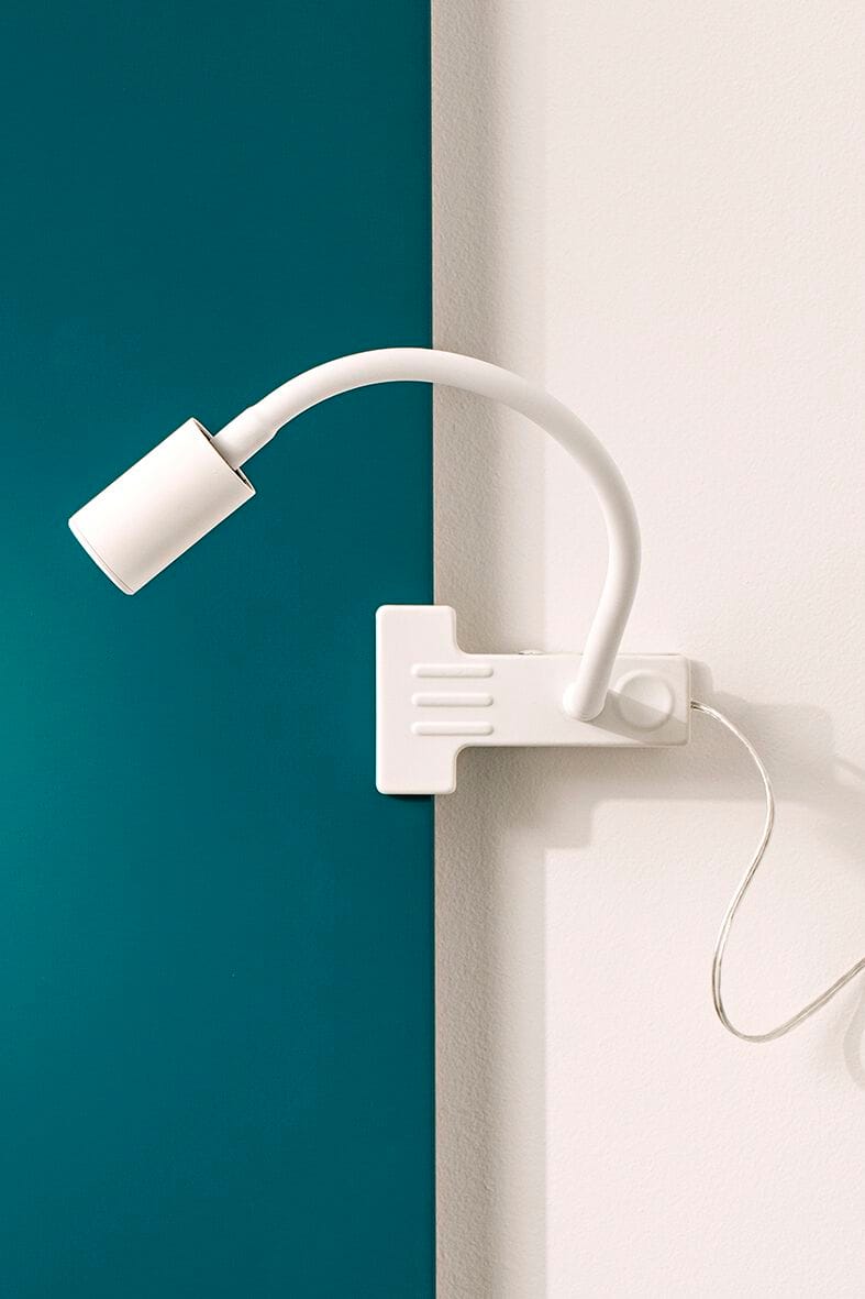 Металлическая настольная лампа с зажимом с гибким рычагом Rossini Illuminazione Fringe ARCH-00093106 - Вид №1