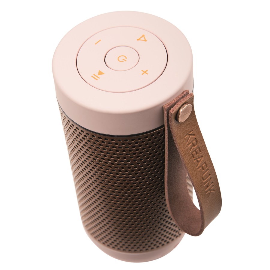 Колонка беспроводная с ремешком aFUNK, светло-розовая с бронзой KREAFUNK KFCD03 - Вид №3