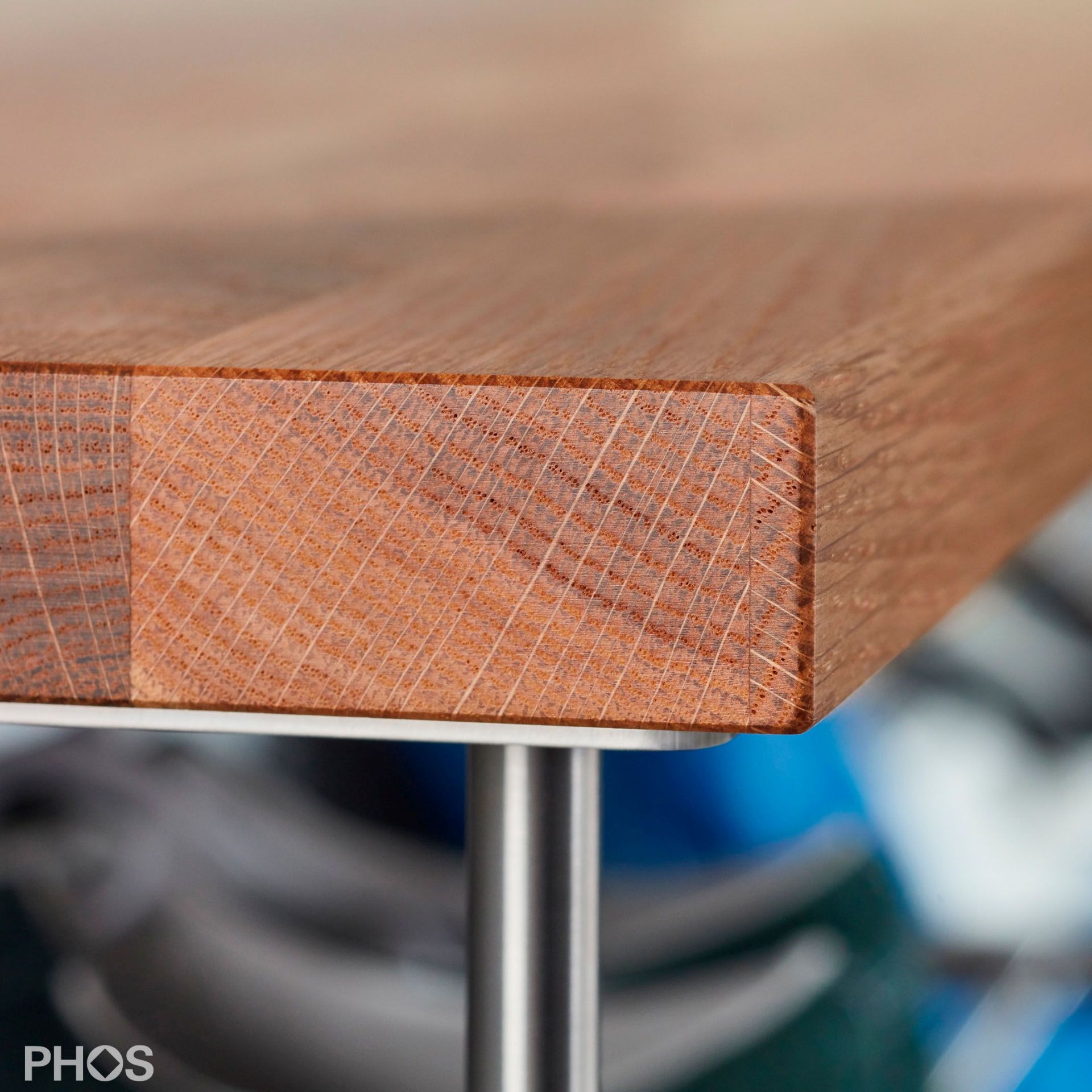 SB300-3-Eiche Скамья для обуви из дуба, 1 поле, 3 уровня, ширина 35 см PHOS  - Вид №1