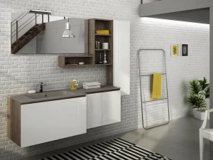 LEGNOBAGNO Тумба под умывальник с зеркалом Freedom lineare