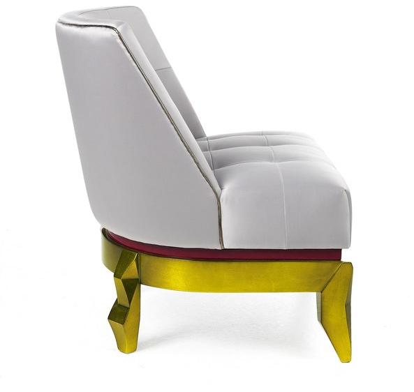 Munna Кресло с обивкой из листового золота Dress me sun-id-1499968 - Вид №2