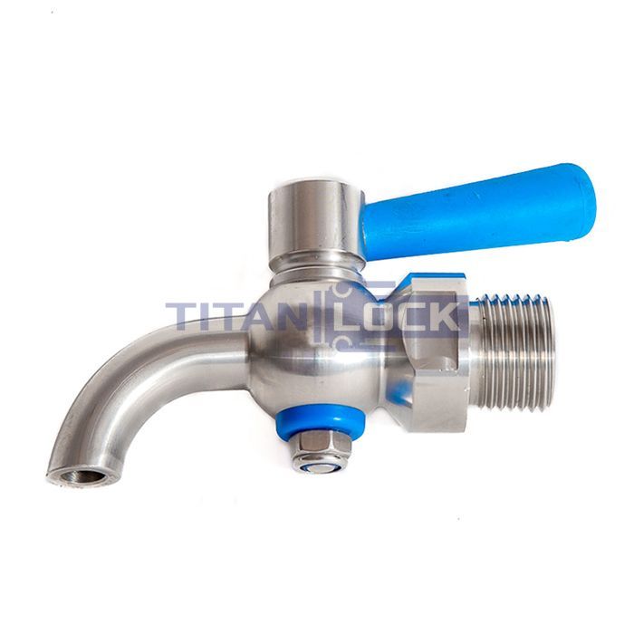 Пробоотборный кран нерж. 316, DN12, TLSC12SS TITAN LOCK 