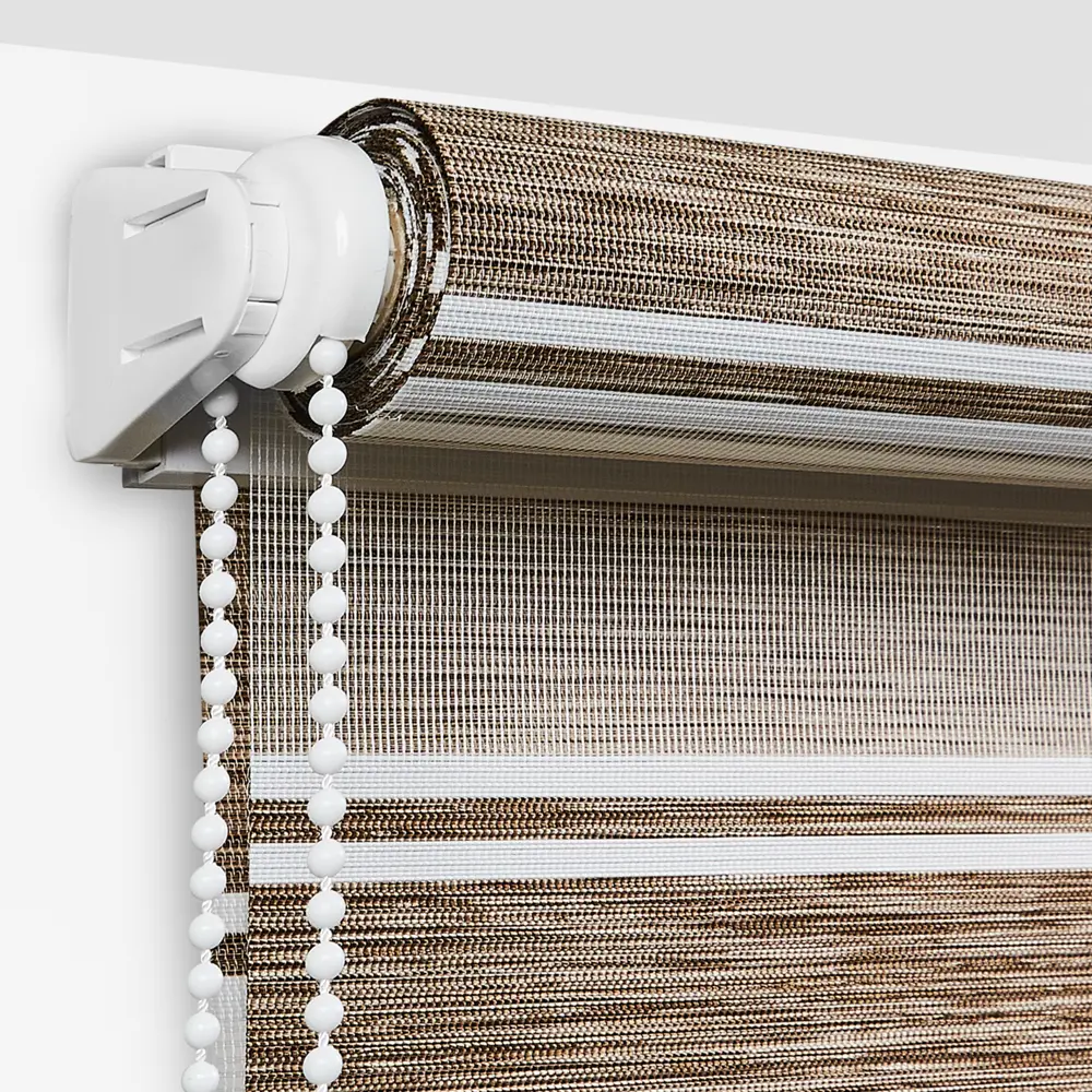 Штора рулонная день-ночь Дэли 55x160 см коричневая MIAMOZA STLM-2182378 - Вид №2