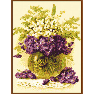 165х220кл Схема для вышивания цв. А3 ДК-099 "Цветы в вазе" Santreyd 