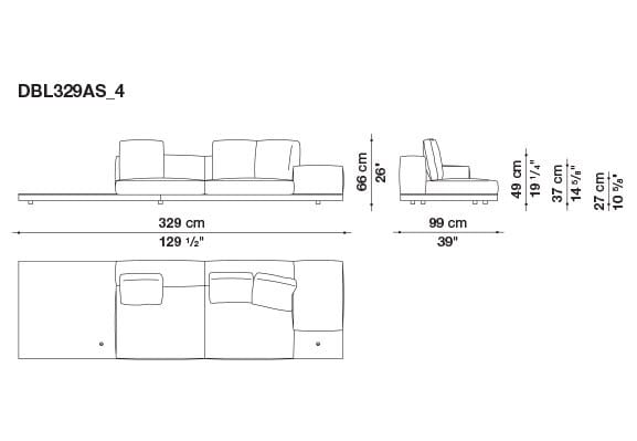 Кожаный диван B&B Italia док ARCH-00106863 - Вид №4